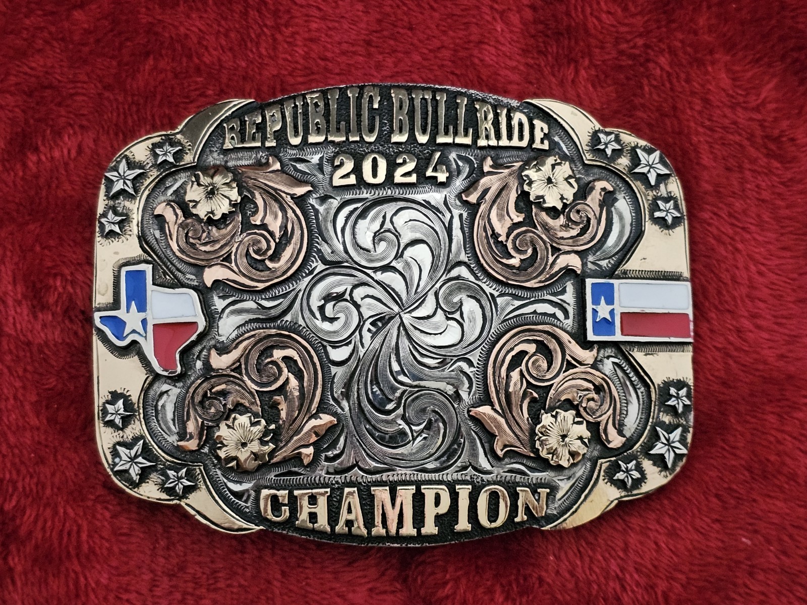 Texas Republic Bullride Rodeo Champion☆2024☆X~TREME☆TROPHY BUCKLE☆Lone Star☆R84