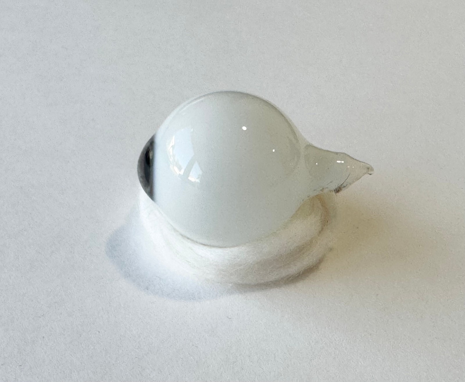 Antique German hand-blown human prosthetic glass eye.  Full eyeball.  Blue.