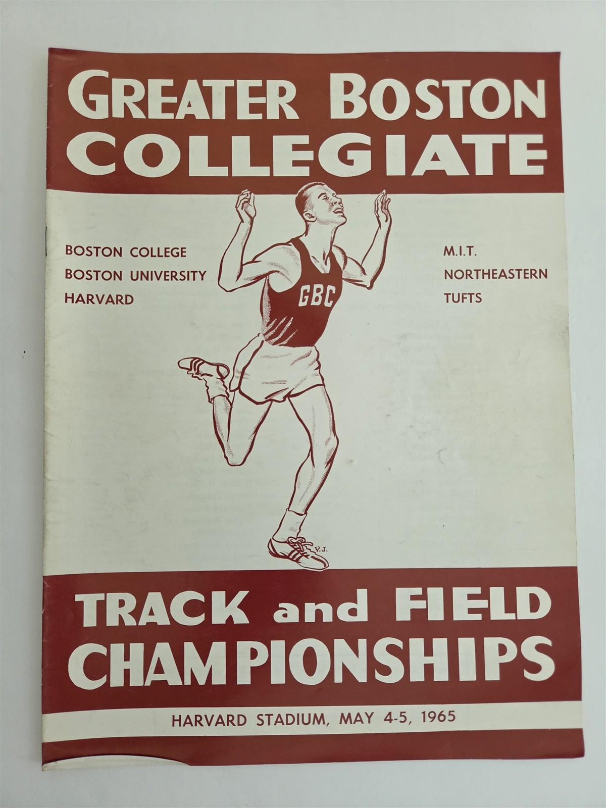 1965 vintage GREATER BOSTON COLLEGIATE TRACK FIELD CHAMPIONSHIPS Harvard PROG