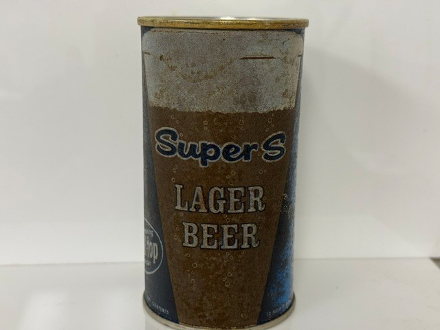 RARE Zip Top Beer Can Super S From Grace Bros