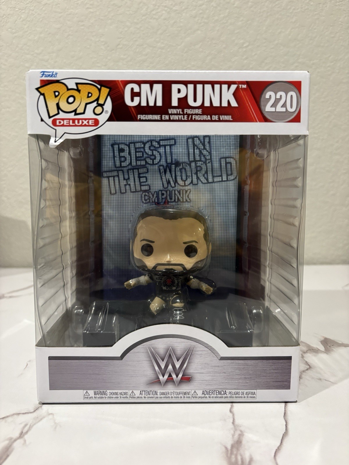 Funko Pop WWE CM Punk Deluxe #220 Vinyl Figure Best World BRAND NEW