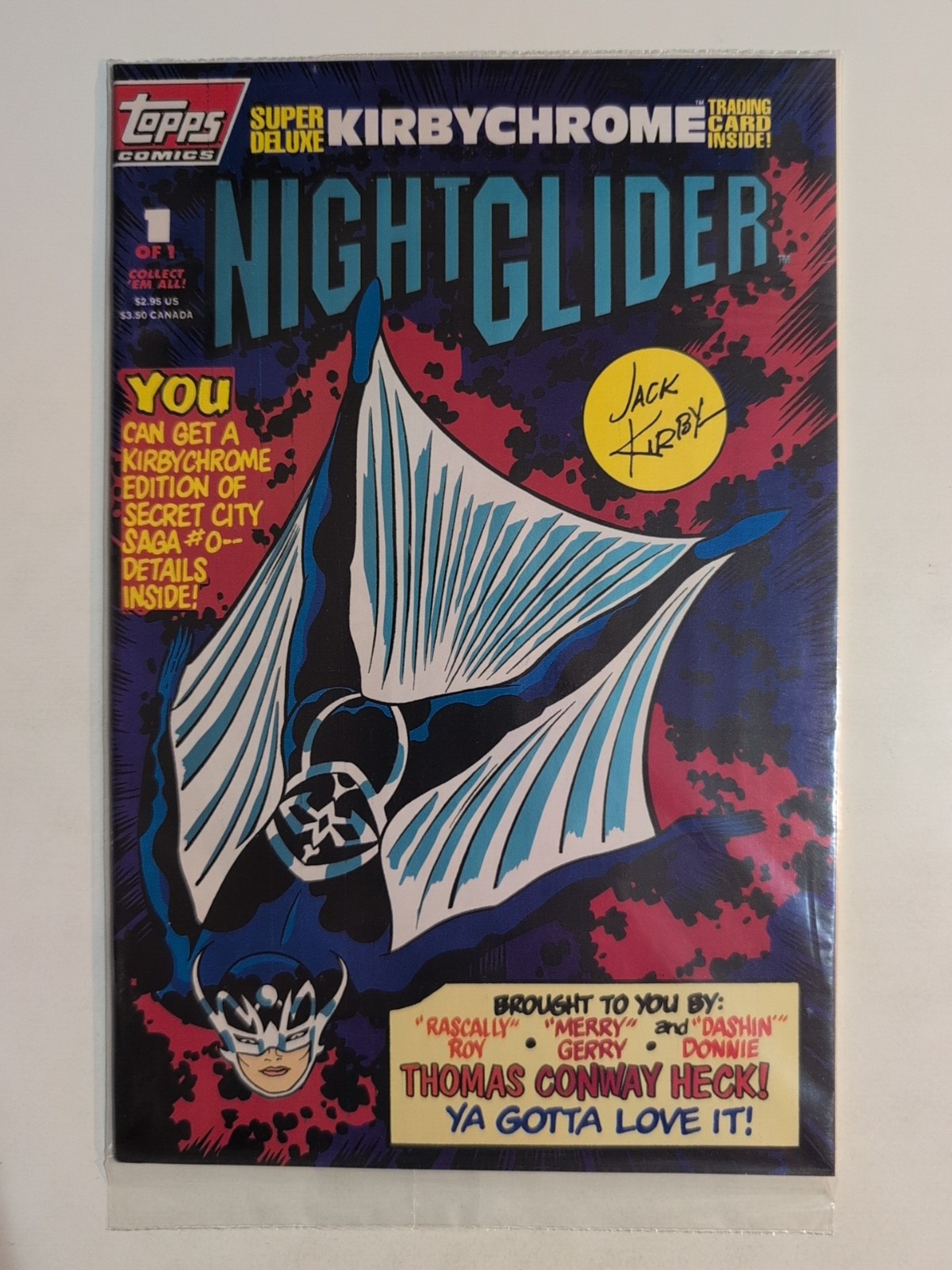 Night Glider #1 Jack Kirby Secret City Saga Topps Comics 1993 Comic Book