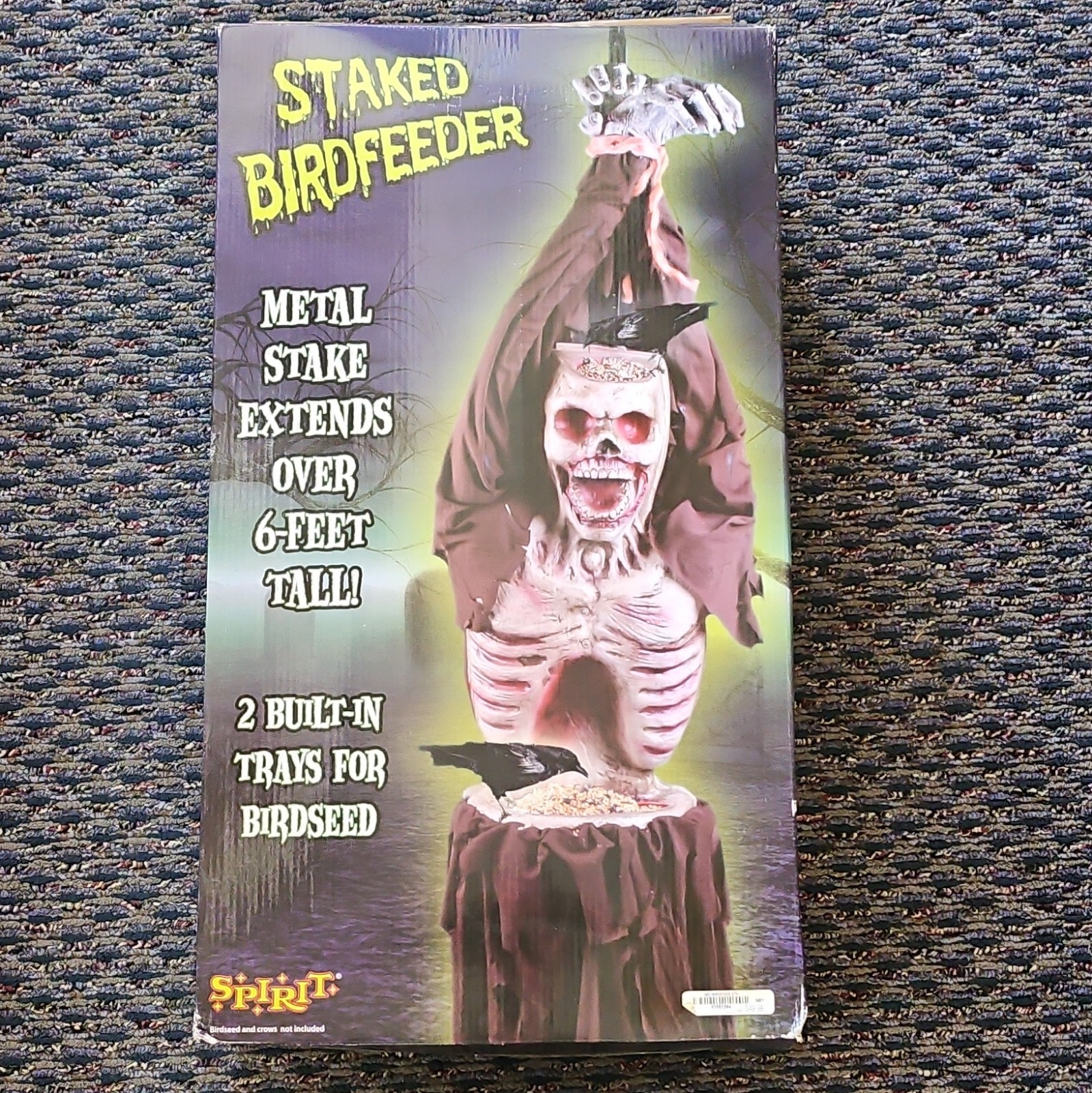 Vintage 2010 Spirit Halloween Staked Birdfeeder Box Morbid Enterprises Rare
