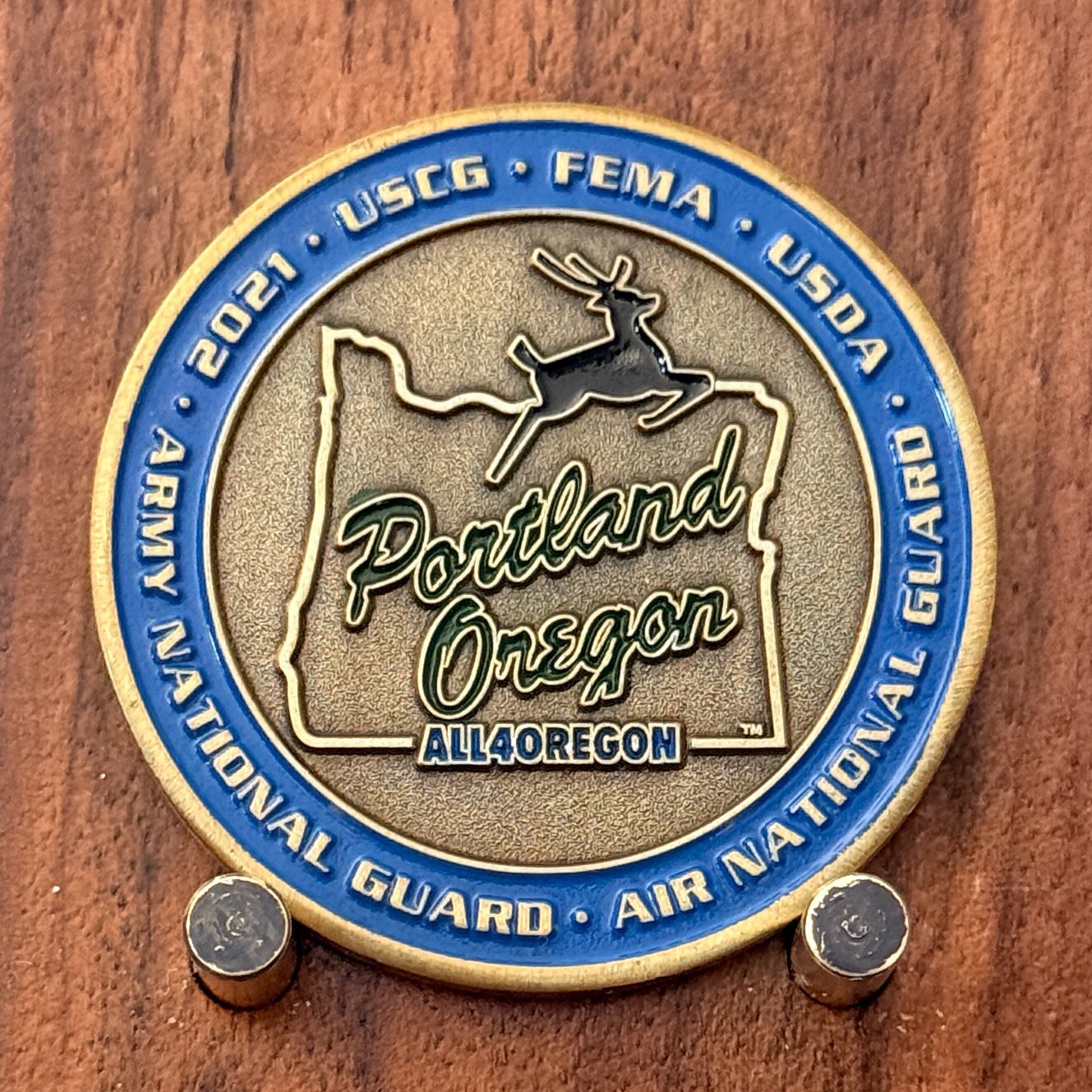 Portland Oregon 2021 Covid-19 Vaccination Clinic Challenge Coin  W#30
