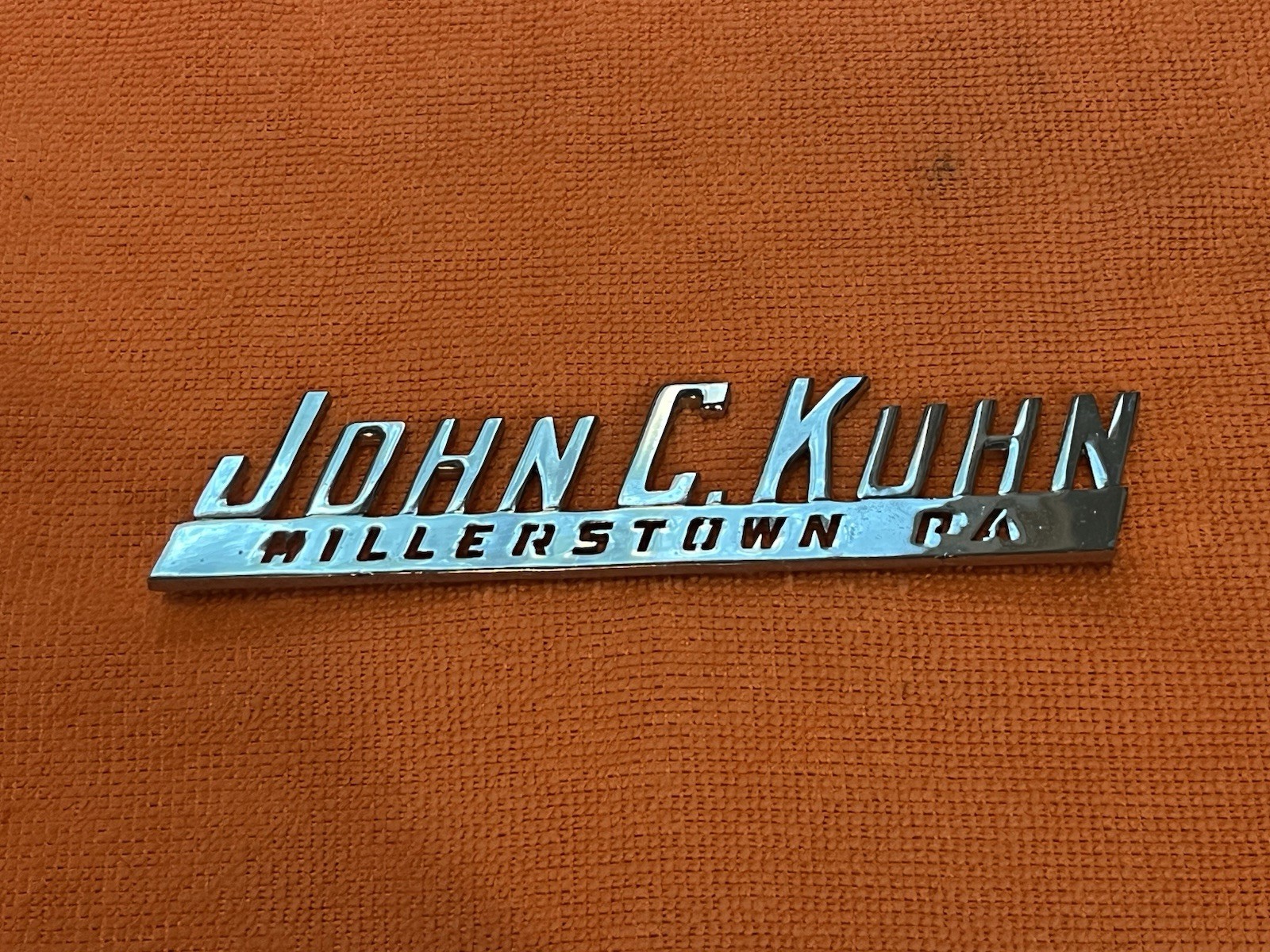 John C Kuhn Nash Automotive Dealer Emblem Millerstown Pa Perry County NOS VTG