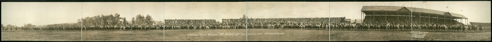 Pendleton Oregon 1911 Pendleton Round-Up Grand Final Review Panoramic