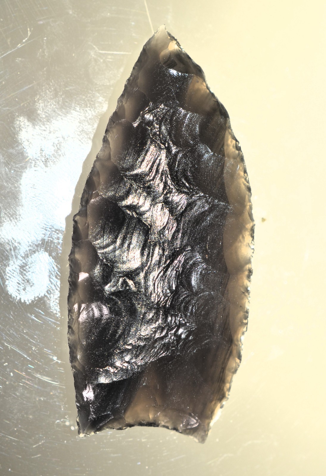 2.8 Inch Obsidian Primitive Projectile Point Repro