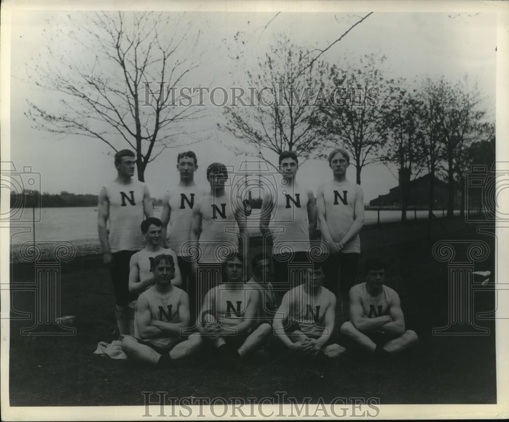 1945 Press Photo U.S. Naval Academy rowing team of the Class of 1894 - nemo23214