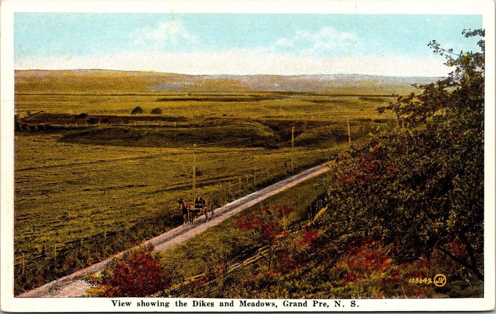 Grand Pre Nova Scotia Canada Dikes & Meadows Scenic Landscape WB Postcard