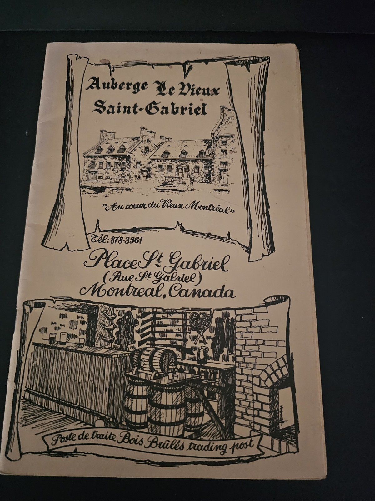 Vintage Auberge Le Dieux St Gabriel Restaurant Info & Menu