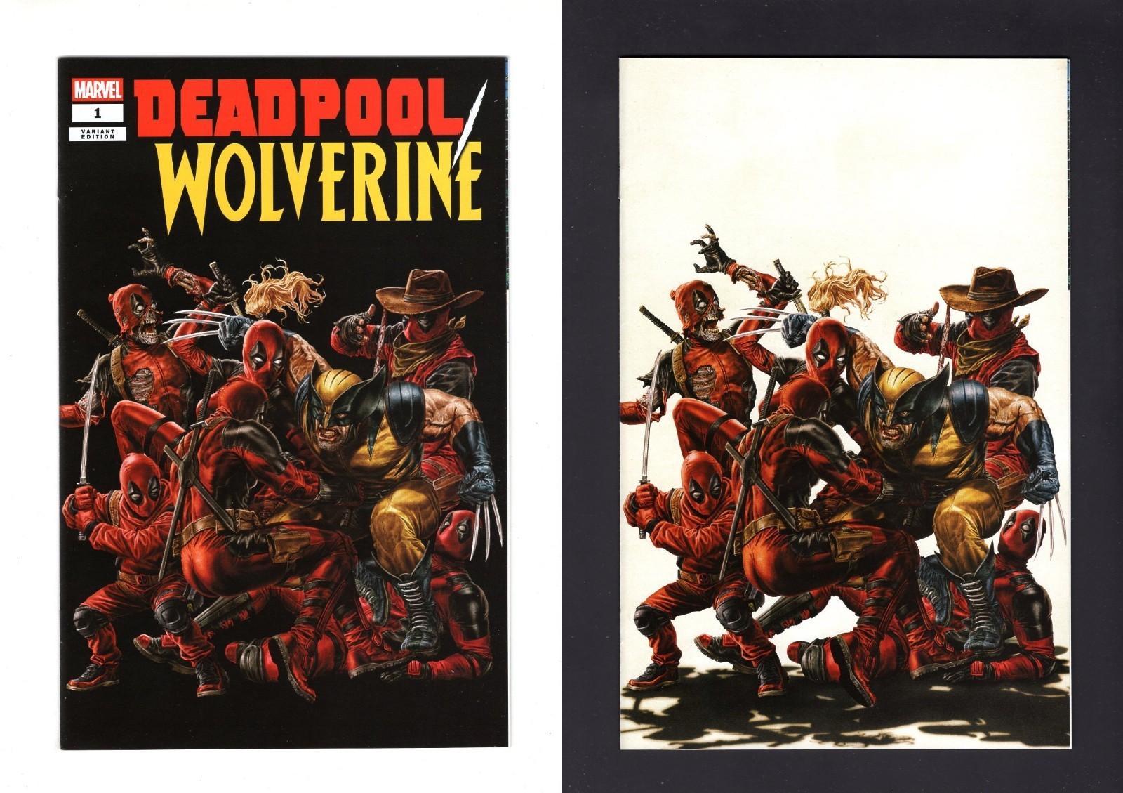 DEADPOOL /WOLVERINE #1 LEE BERMEJO TRADE DRESS & WHITE VIRGIN VARIANTS SET NM