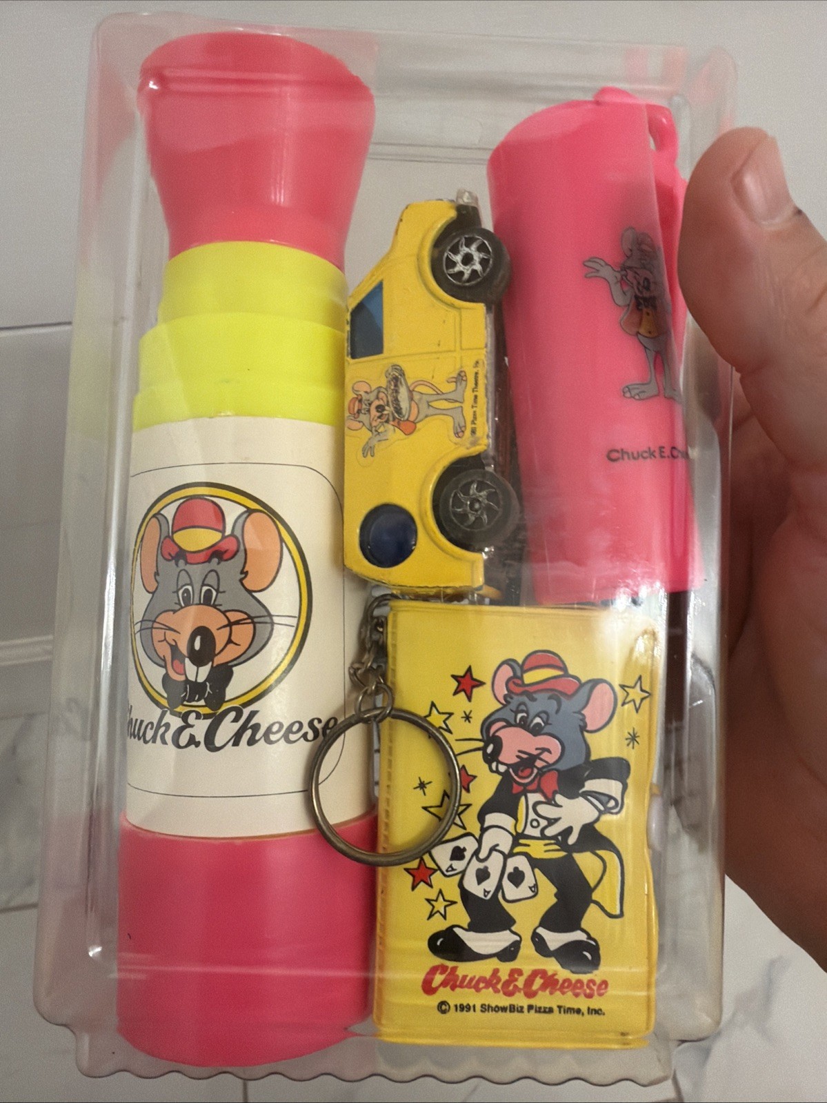 Vintage Chuck E Cheese Prizes Toys Lot Merchandise