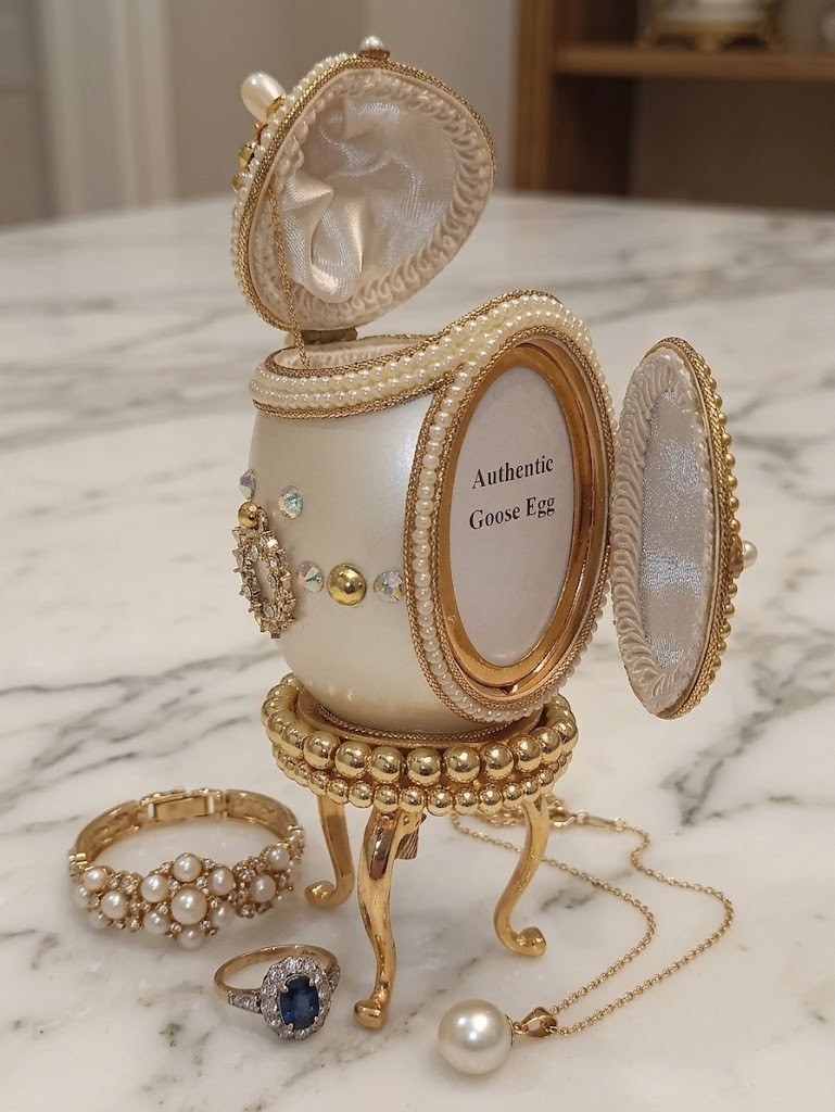 Vintage 1996 Faberge egg Wreath Faberge Musical egg Fabergé egg 30th Birthday