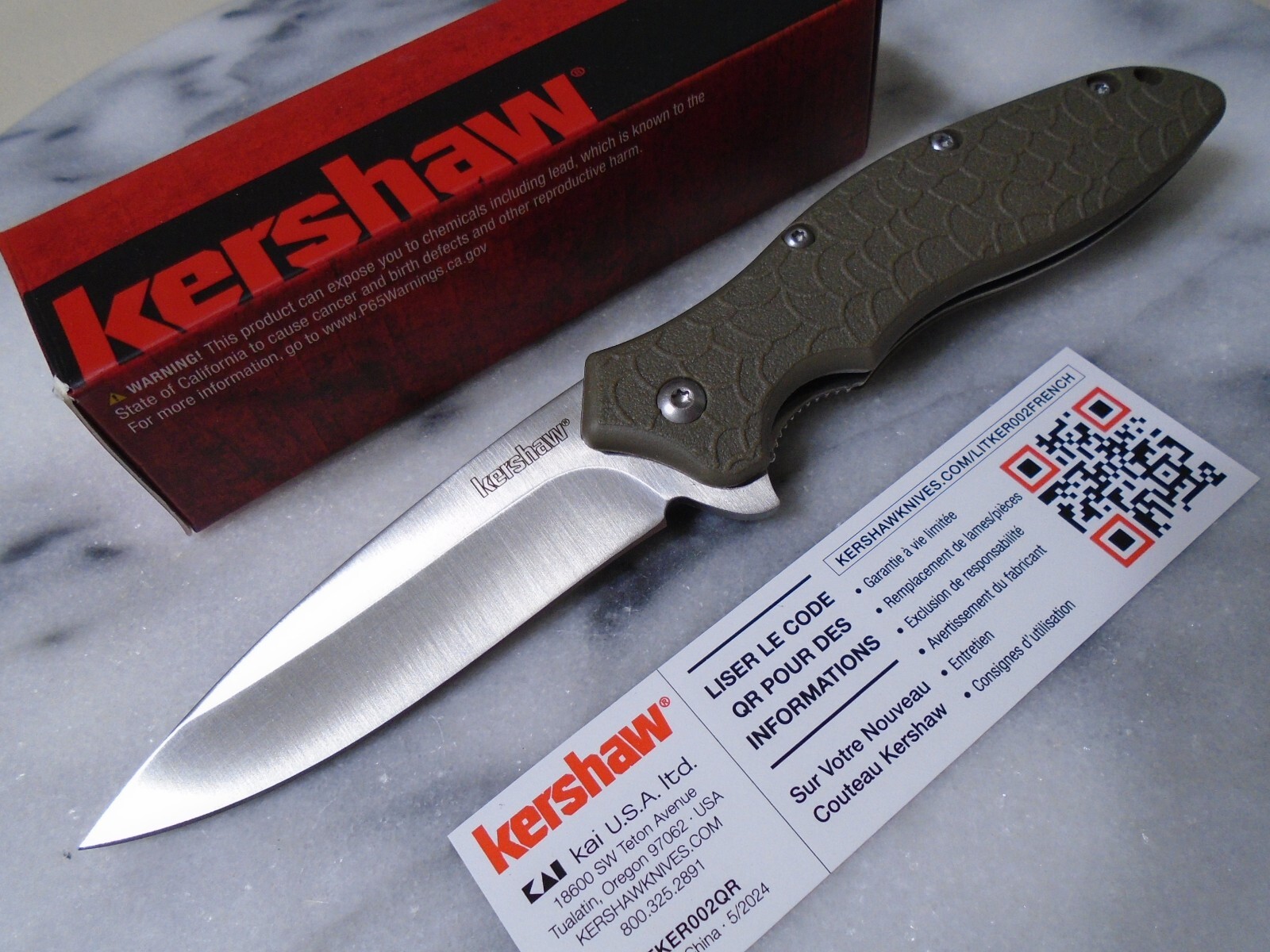 Kershaw OSO Sweet Assisted Open Pocket Knife OD Green Folder 1830OL 8Cr13MoV New