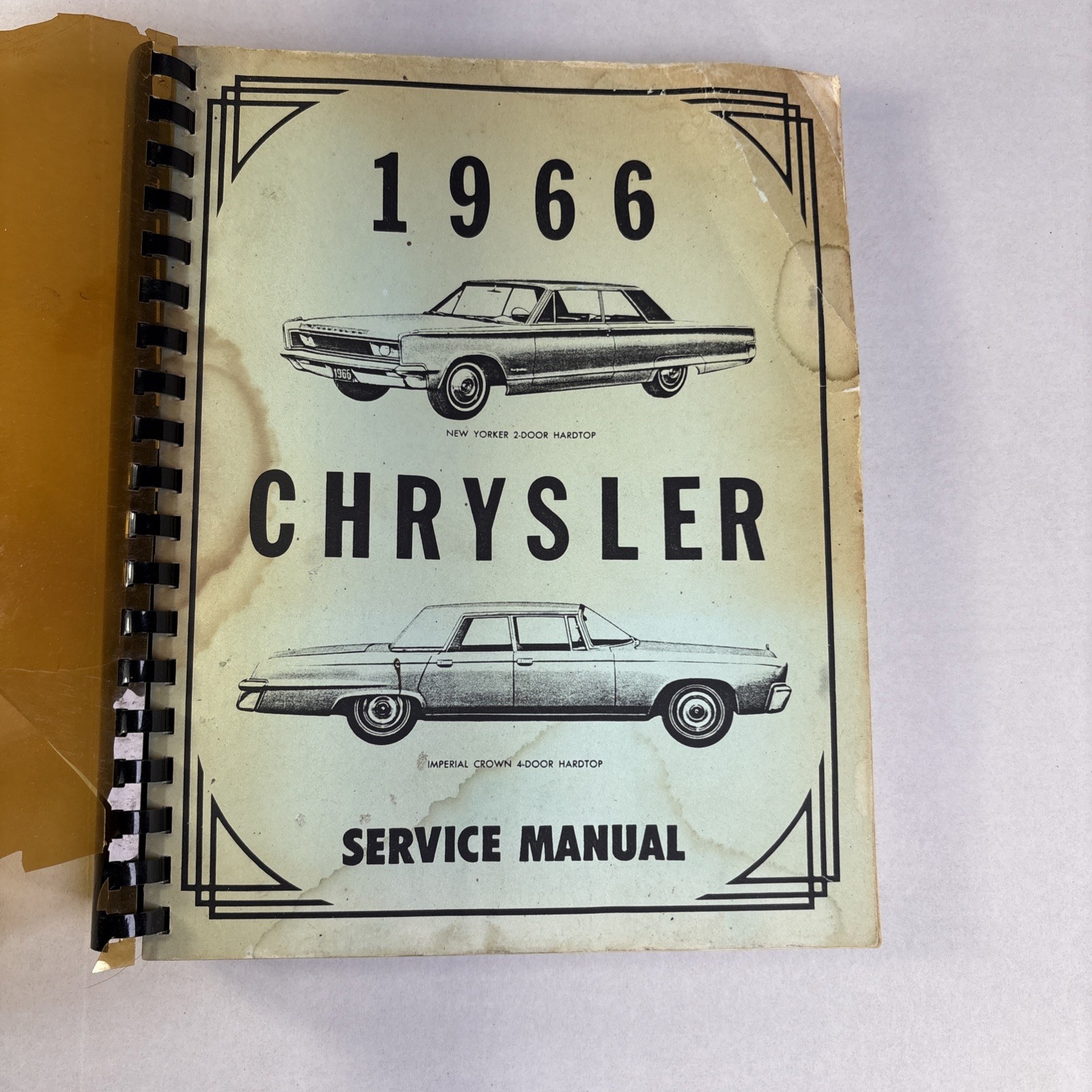 Manual VTG 1966 ORIGINAL CHRYSLER SERVICE MOPAR MUSCLE CAR AUTOMOBILE RARE