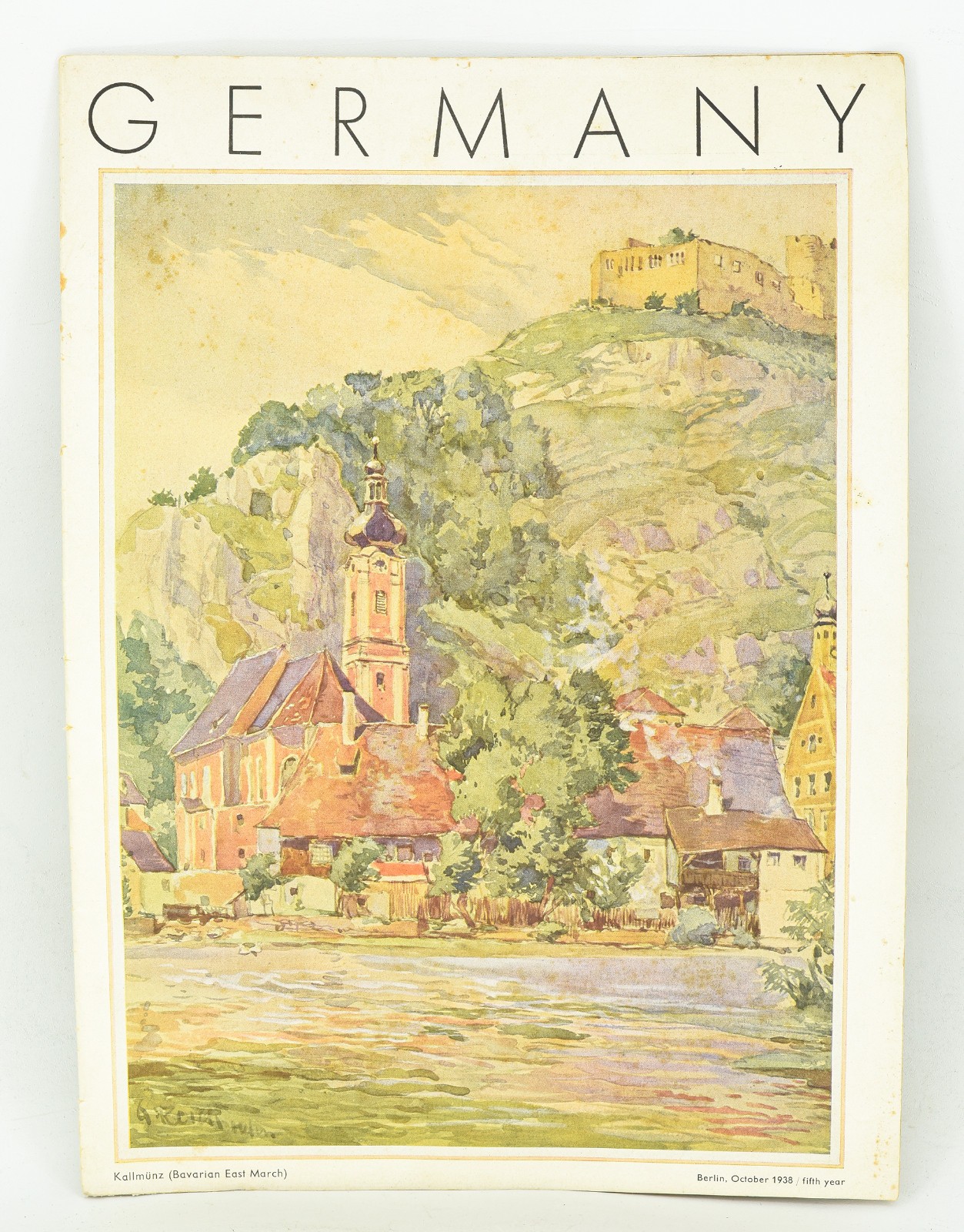VTG Germany Travel Magazine October 1938- The Reich Committee for Tourist Travel