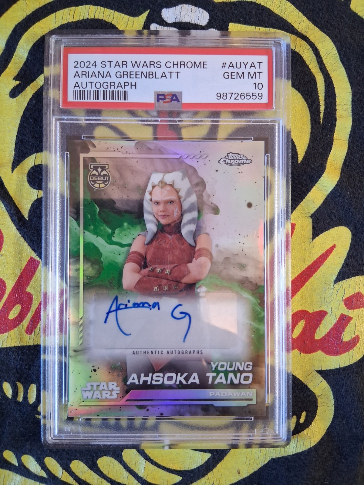 2024 Topps Chrome Star Wars Ariana Greenblatt Auto YOUNG ASHOKA PSA 10 POP 6