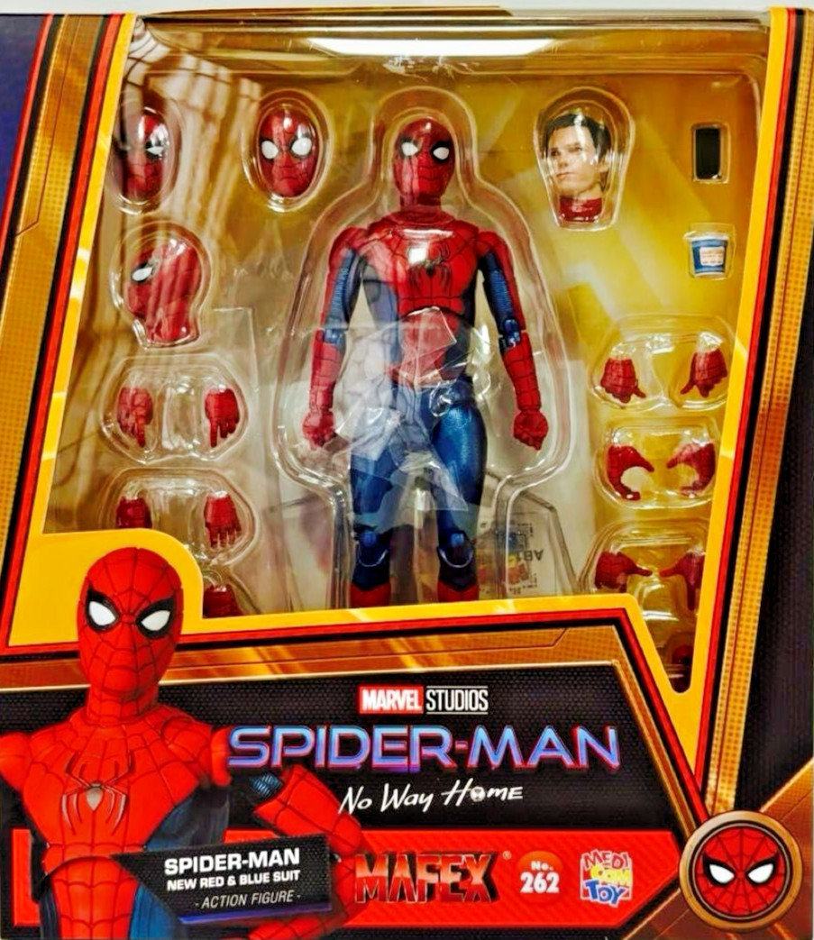 MEDICOM TOY MAFEX No.262 SPIDER-MAN New Red & Blue Suit Ver Figure NEW Japan