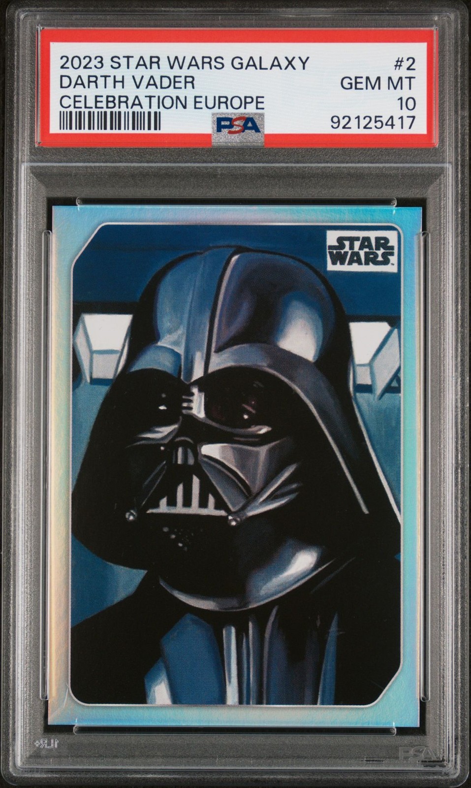 PSA 10 DARTH VADER 2023 Star Wars Galaxy Celebration Europe 2 LOW POP Topps SSP