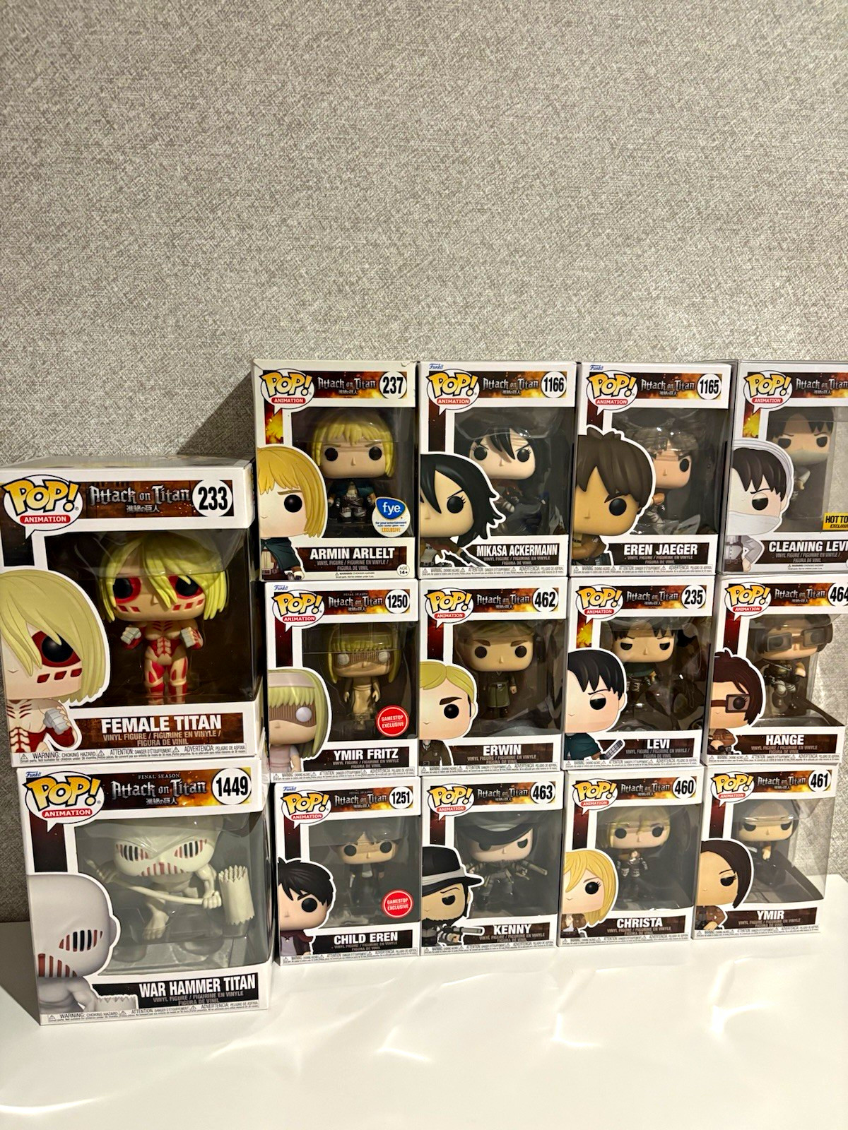 Funko Pop Animation Attack on Titan 14pc Lot