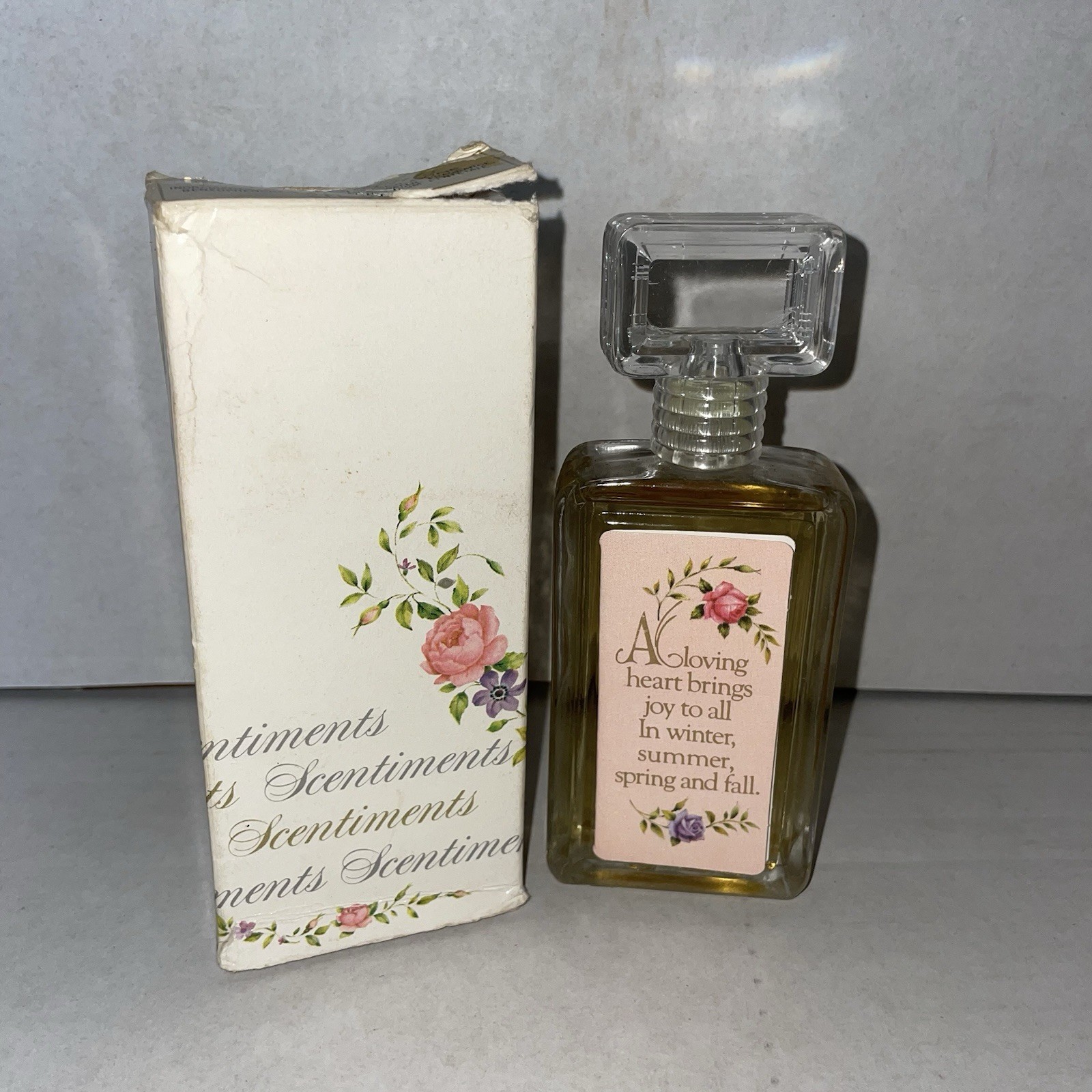 VTG AVON  SCENTIMENTS SWEET HONESTY COLOGNE 2FL. OZ.  W/ ORIGINAL BOX