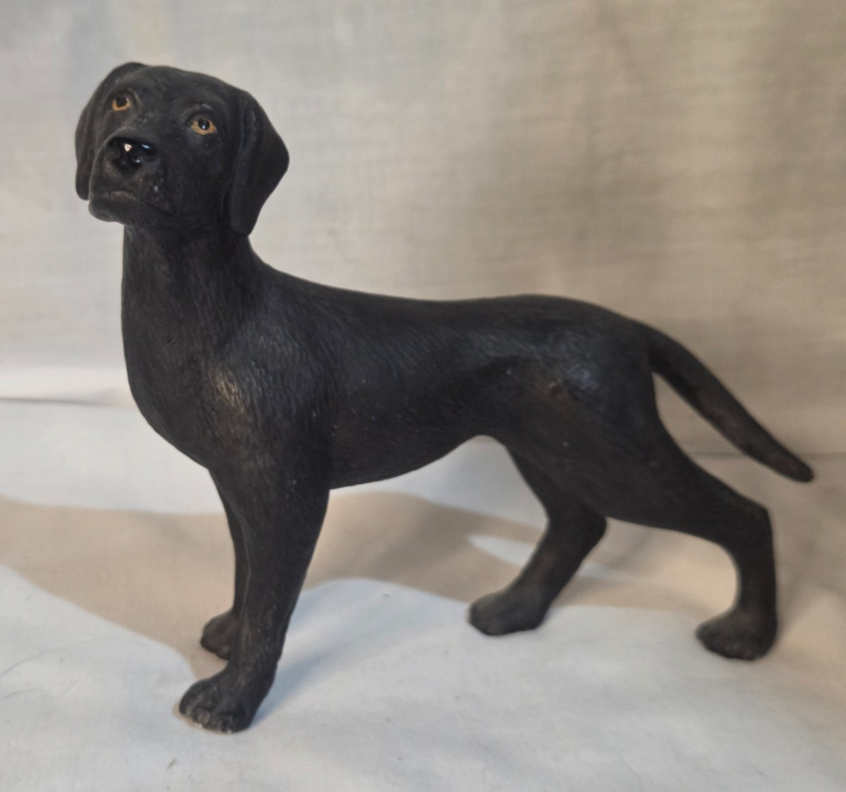 Vintage Black Labrador Retriever Dog Figure Resin 5\'\'