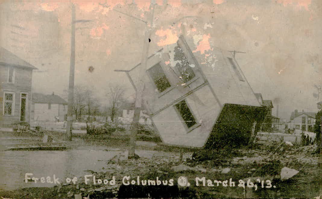 Vintage Freak of Flood Columbus Ohio March 26 1913 Postcard Used
