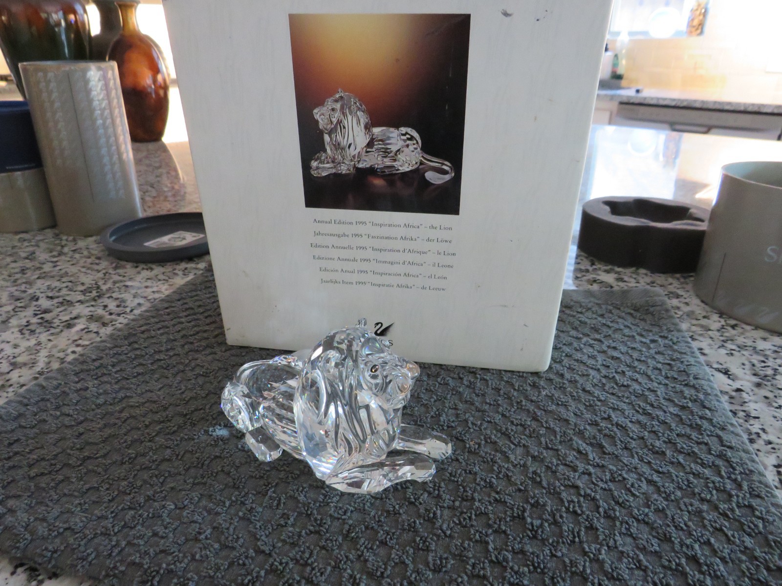 Vintage Swarovski Crystal 1995 SCS AE “Inspiration Africa” The Lion