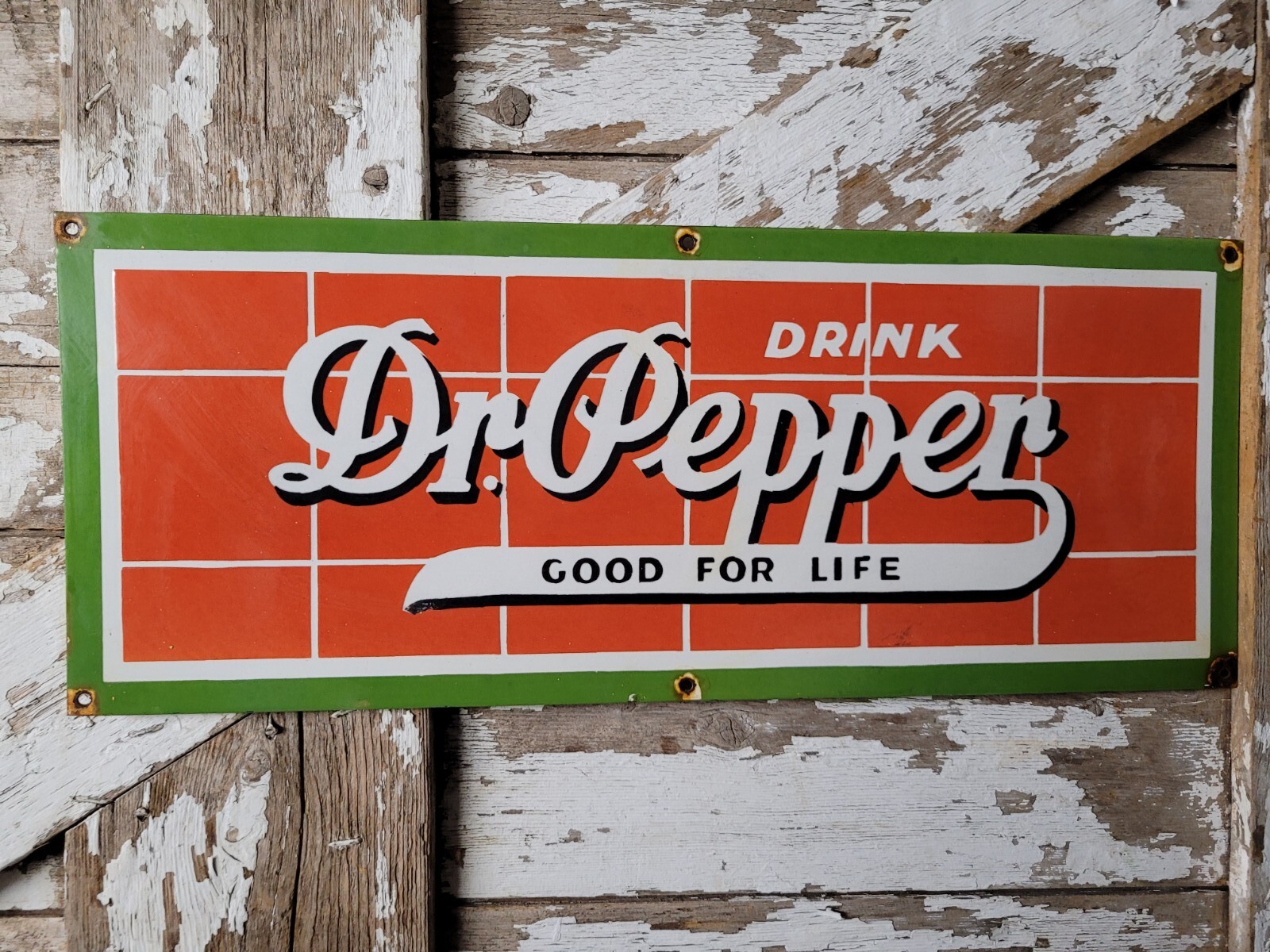 VINTAGE DR PEPPER PORCELAIN SIGN 28