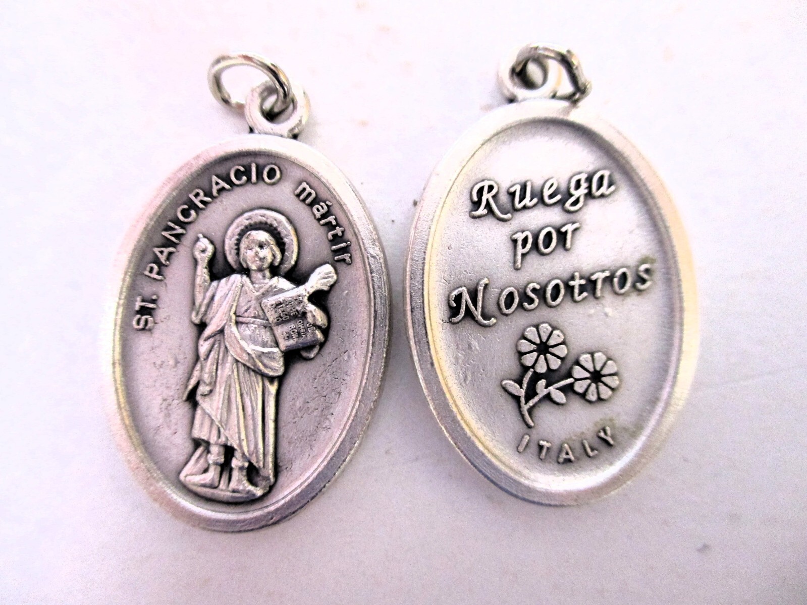 San Pancracio - Ruega Por Nosotros -  Silver Tone 1\