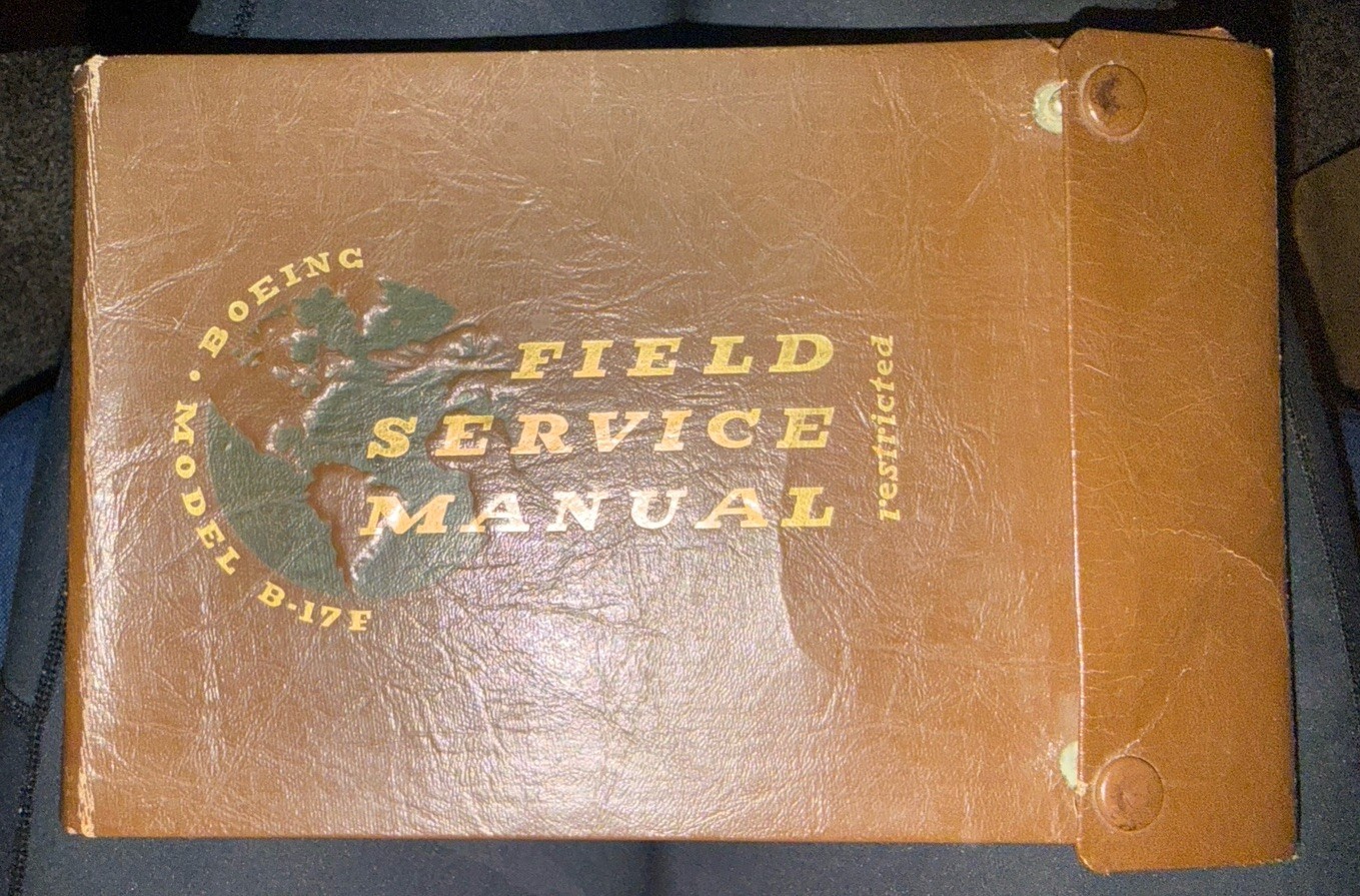 1943 WWII AAF Boeing B-17F Flying Fortress Field Service Manual