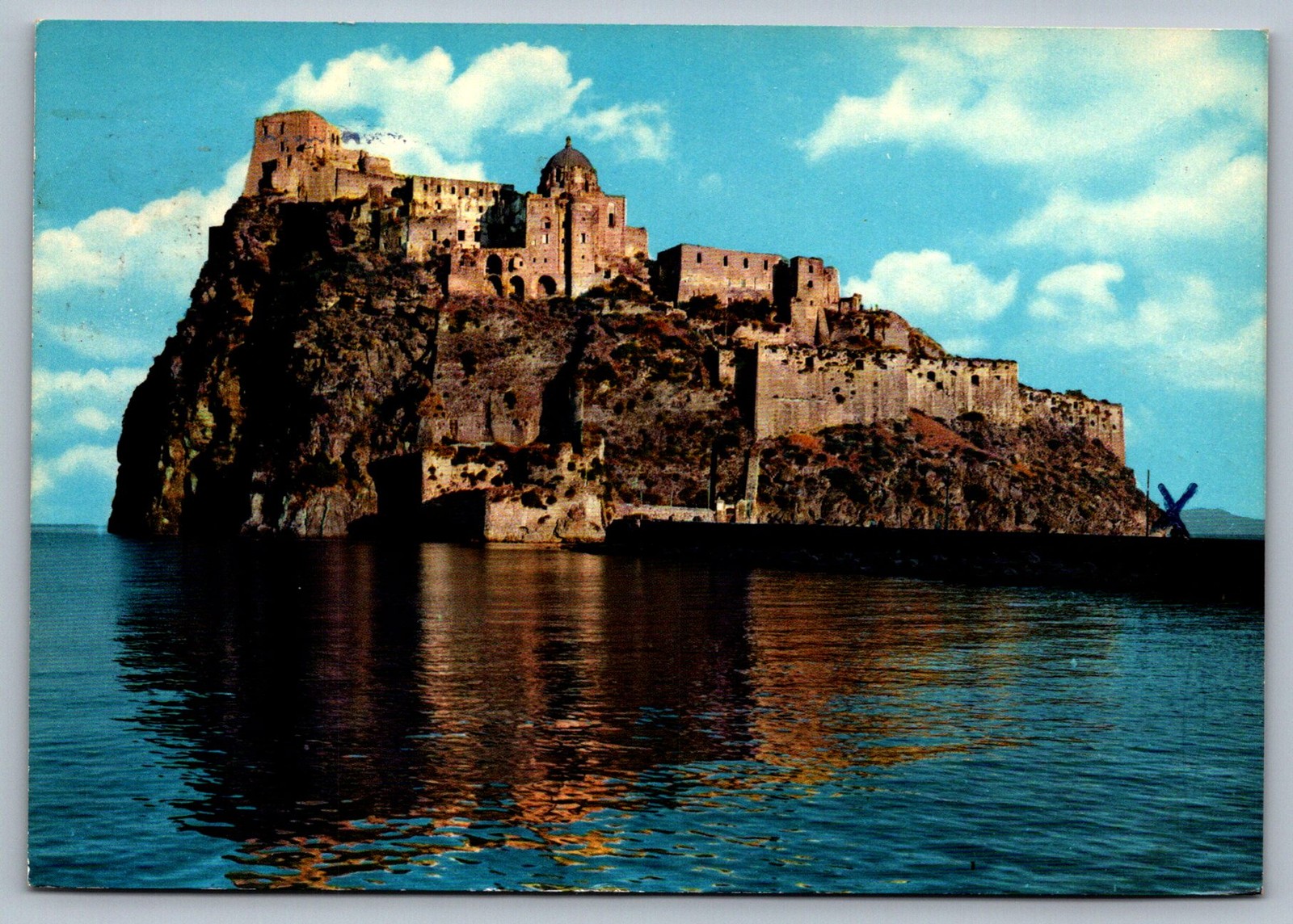 1960s Castello Aragonese Ischia Italy Postcard