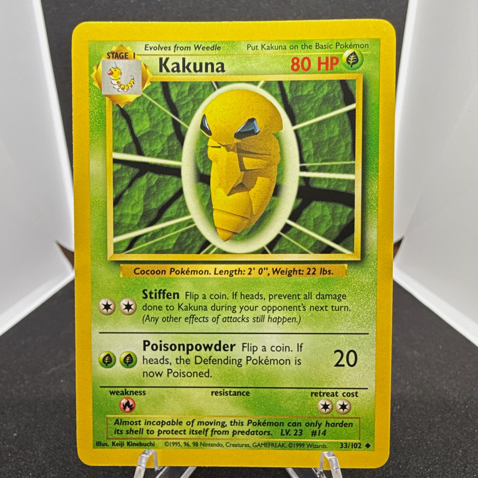 Pokémon Jungle 1st Edition Kakuna 33/102 1999 Wizards of the Coast English