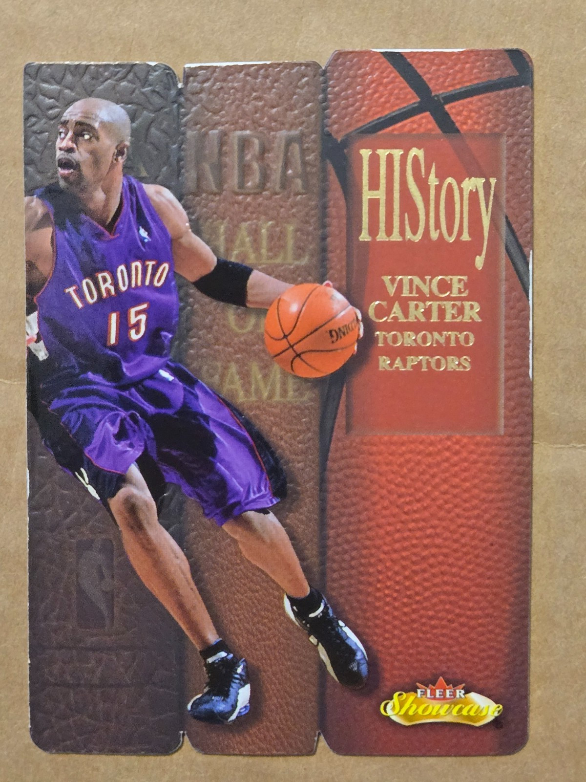 2000-01 Fleer Showcase - History Vince Carter #1 H Toronto Raptors HOF Die Cut