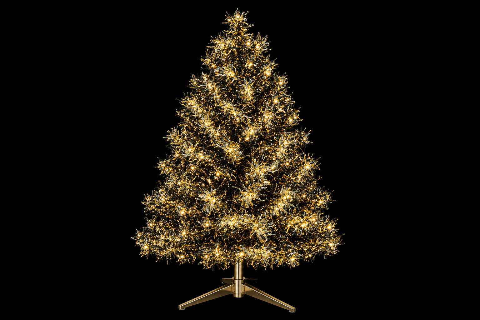 Super Rare Black and Gold Revlis Aluminum Christmas Tree