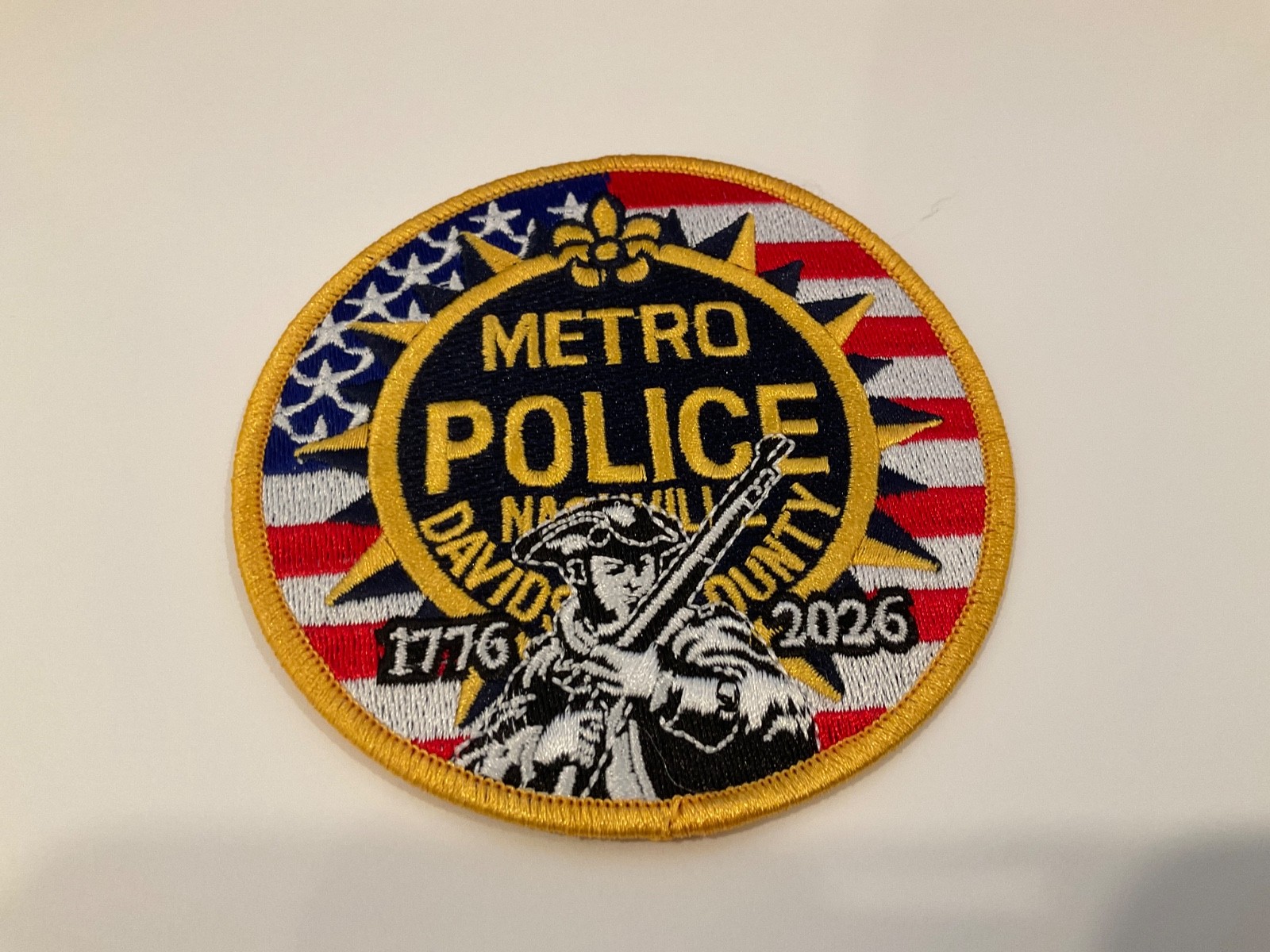Commemorative 250th Anniv Nashville Davidson County police State Tennessee TN