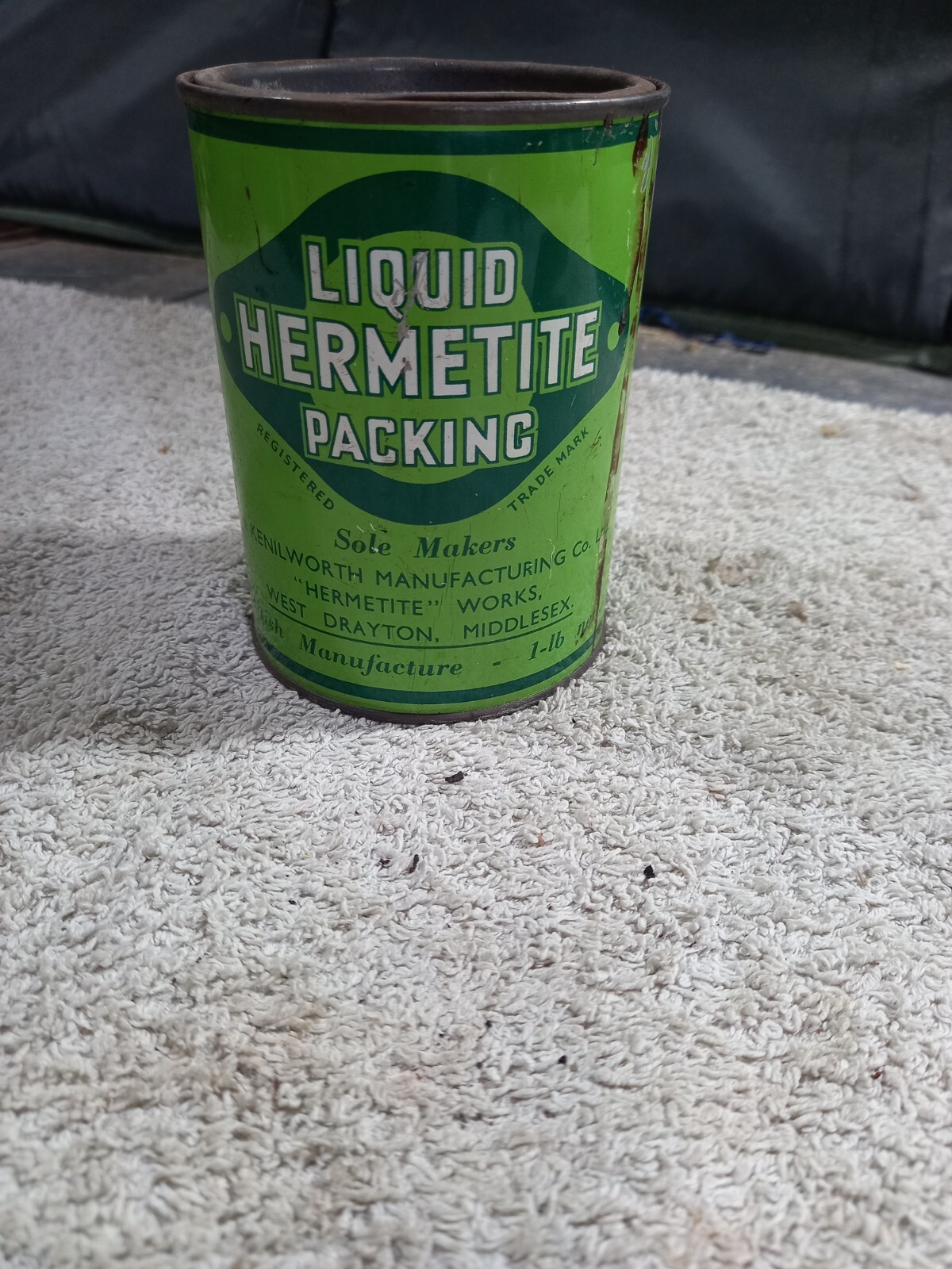 Vintage Liquid Hermetite Liquid Tin