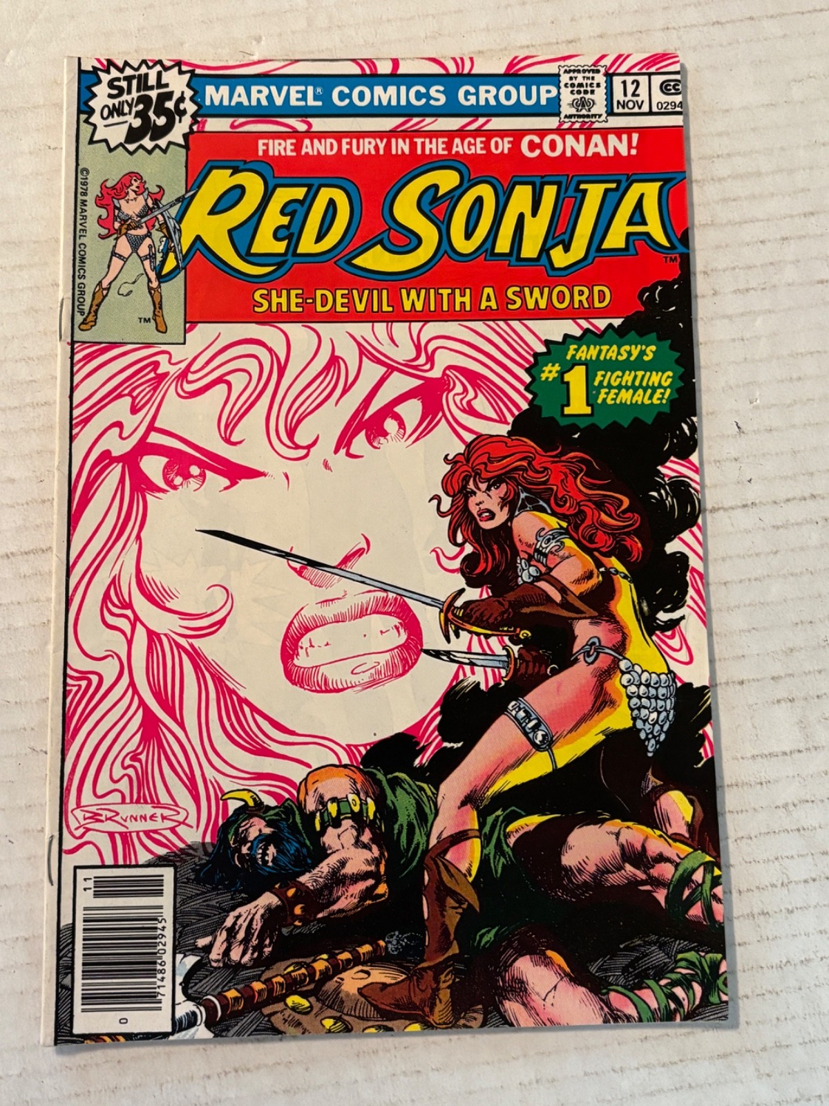 1978 Marvel Red Sonja She-Devil With a Sword #12 Comic Book /D831