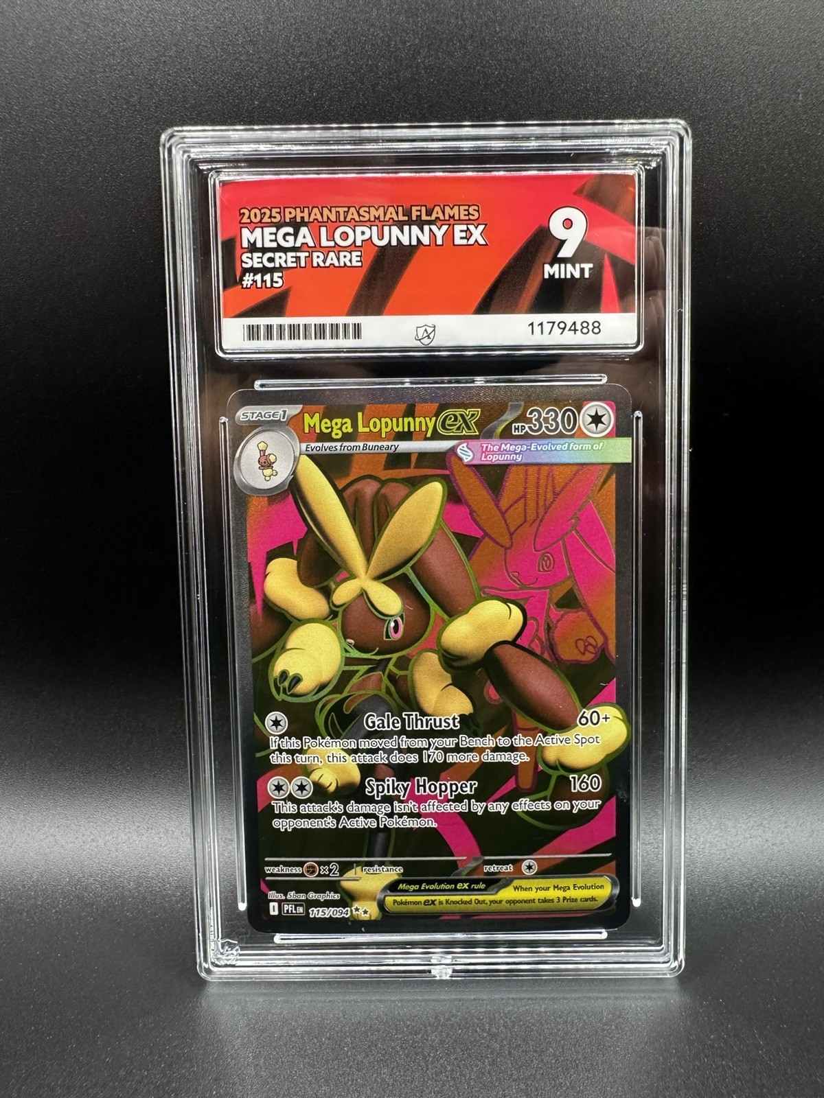 Mega Lopunny EX 115:094 Phantasmal Flames NM Full Art Pokemon TCG Mint 9 