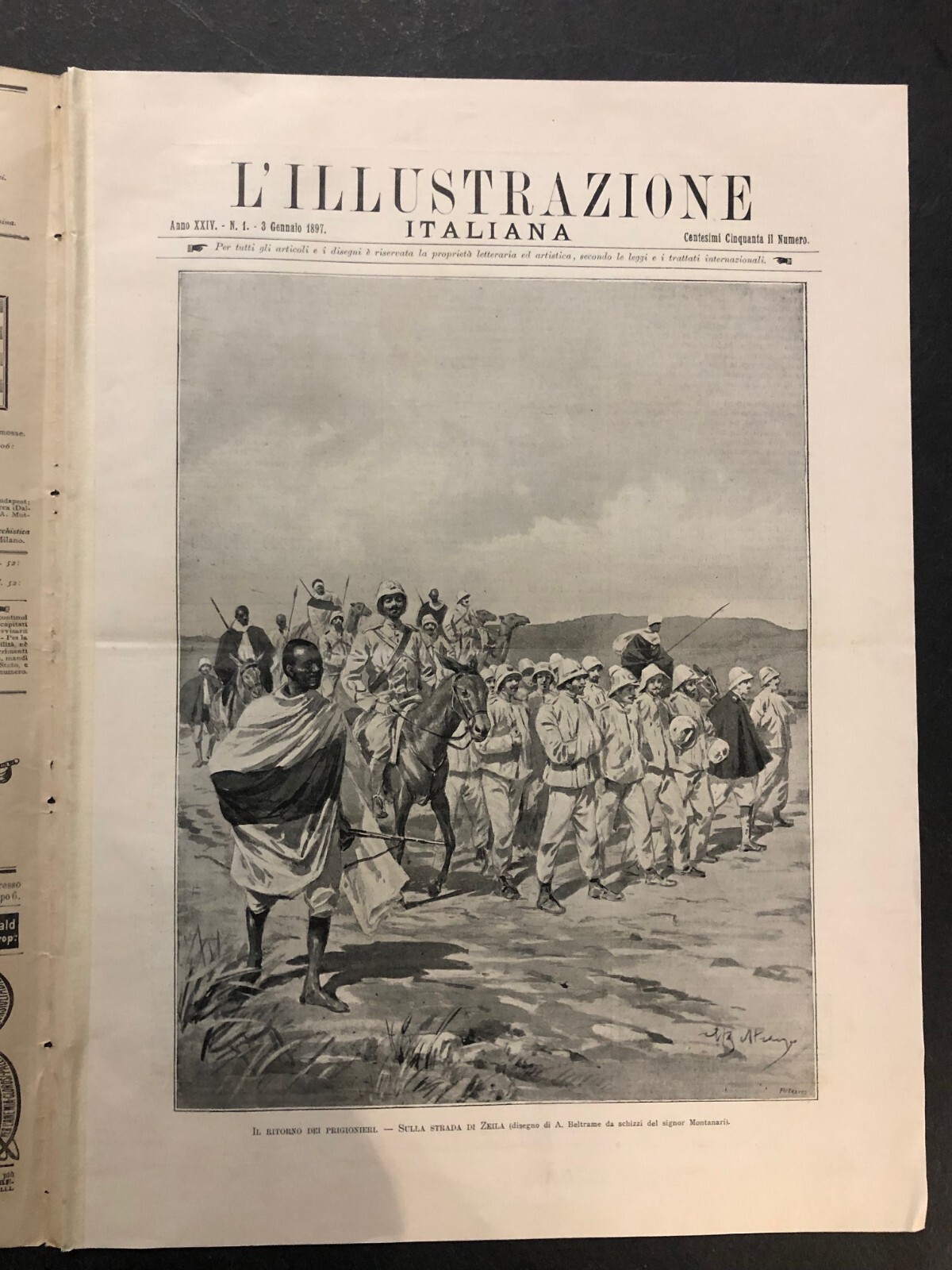 L\'Illustrazione Italiana 1 1897 Reggio Emilia Ecdio Mogadishu Zeila Hamburgo