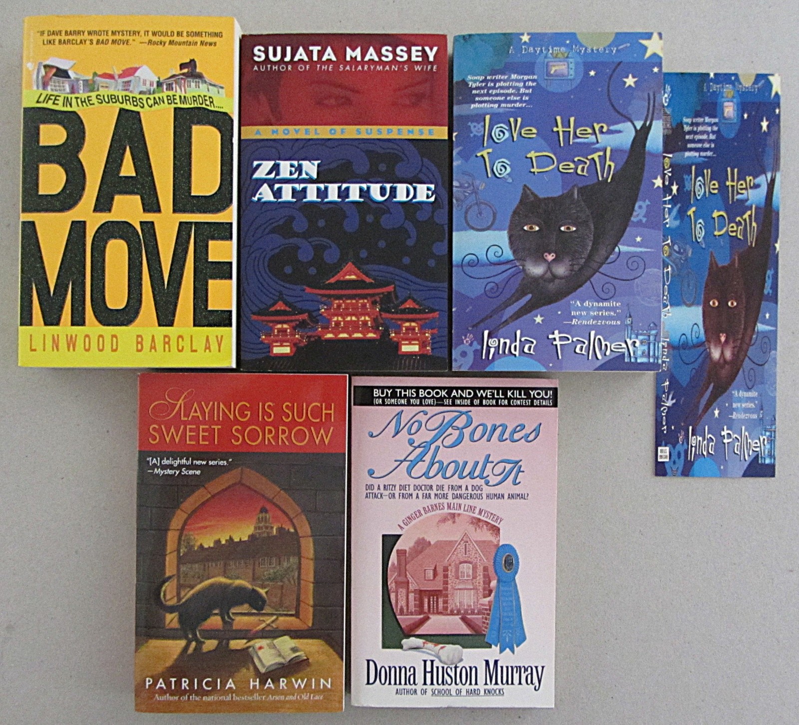 LOT 5~SIGNED~MYSTERY/SUSPENSE MASS MARKET PAPERBACK BOOKS PB~UNREAD~1st PRINT