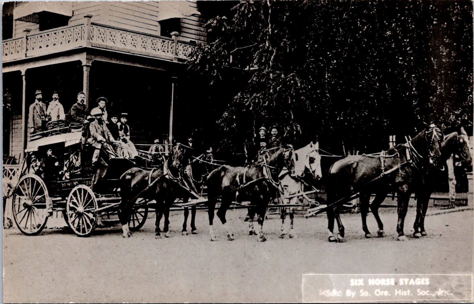 K13/ Jacksonville Oregon RPPC Postcard c1950s REPRINT Stagecoach 408