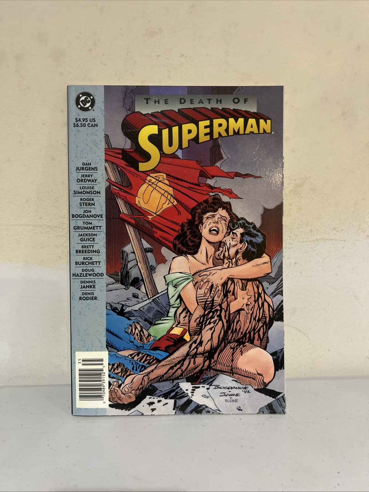 The Death of Superman Newsstand Variant-First Printing (DC Comics 1993)