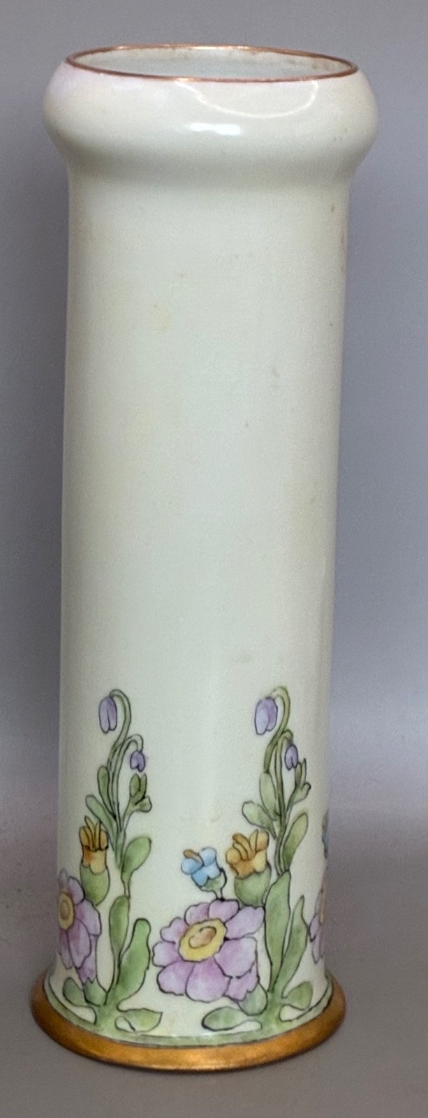 Antique 1920s Hand Painted Art Deco  Vase 8 1/2