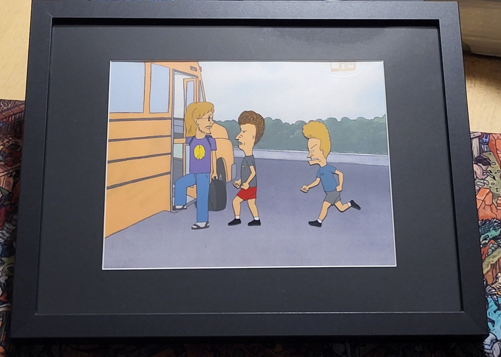 Mtv's Beavis And Butt-head Animation Cel Art Framed