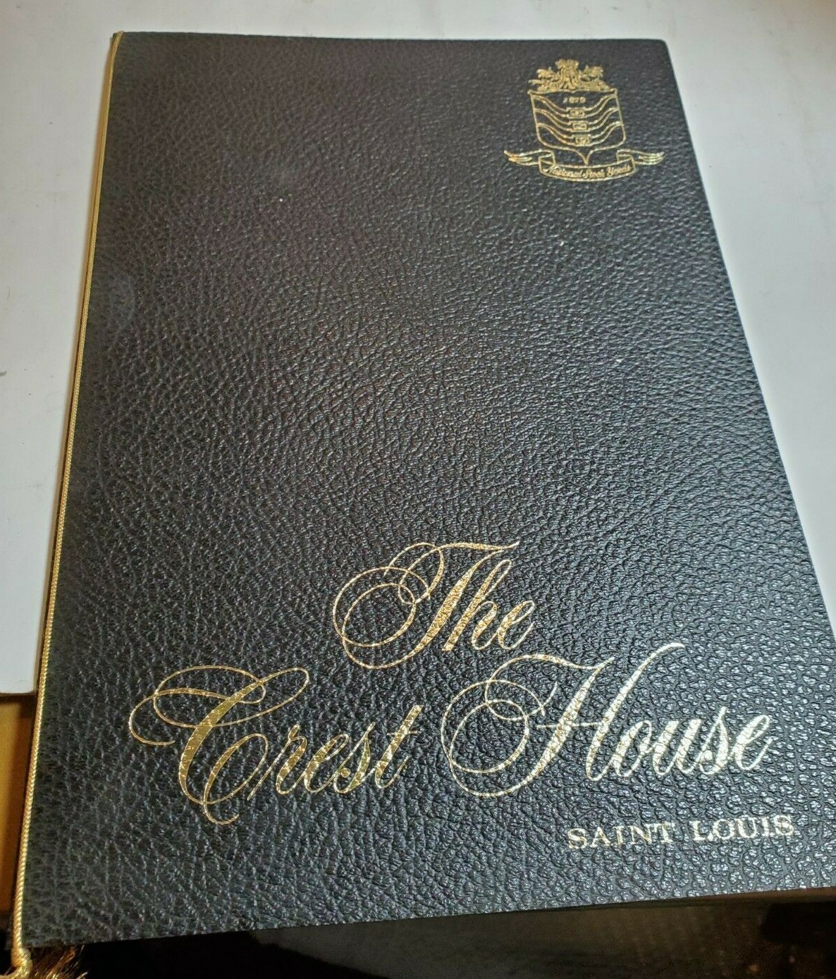 Vintage The CREST HOUSE RESTAURANT MENU STOCK YARDS ST LOUIS MISSOURI   1960s