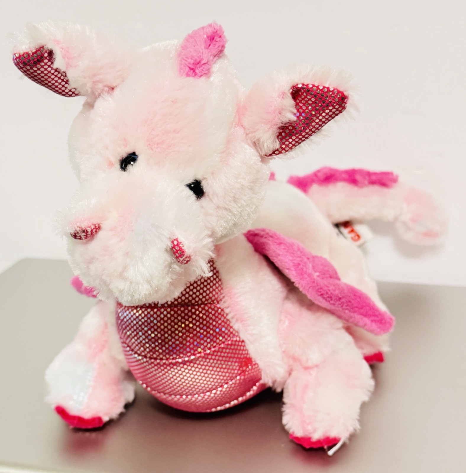 GANZ Webkinz Pink Whimsy Dragon Plush HM156  Retired No Tags Or Codes Rare
