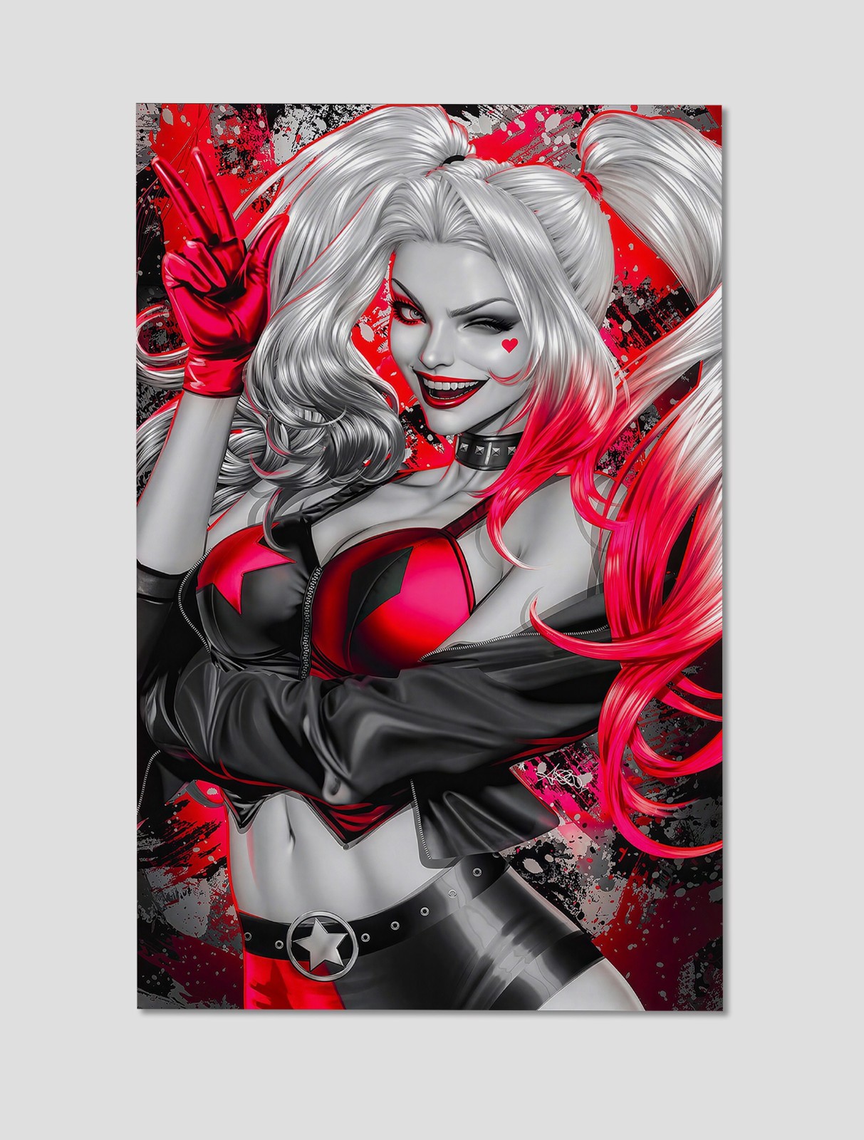 Harley Quinn Black + White + Redder #6 Giclee Print Poster  11x17 - DC  Wall Art