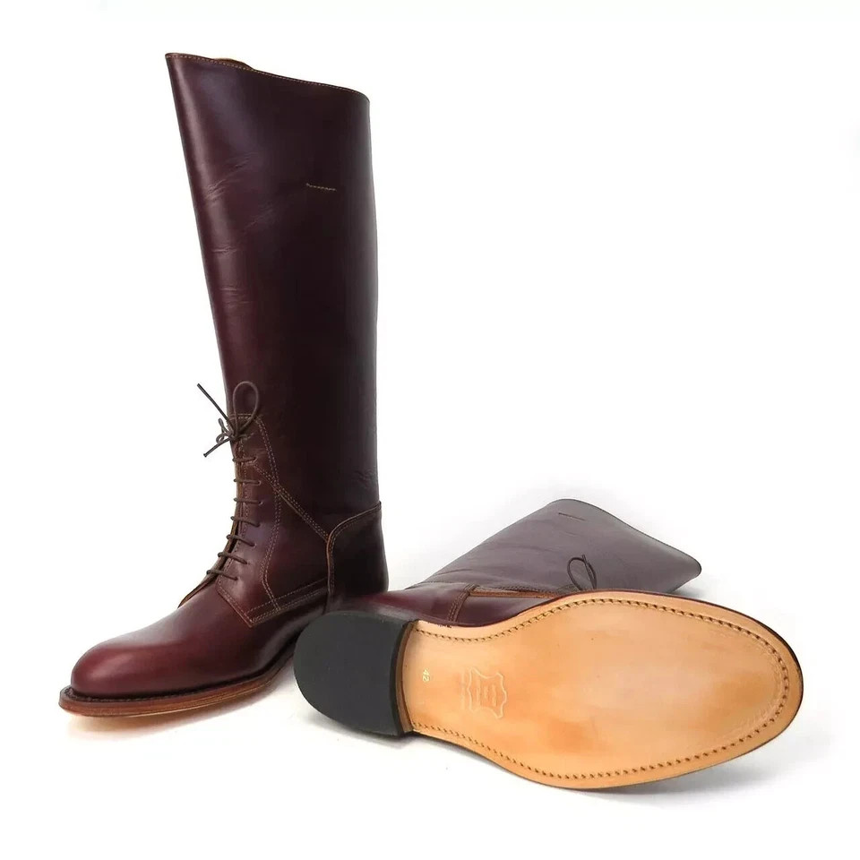 WWI Officer Riding Long Boots - Pure Leather Riding Boots - All Sizes Available