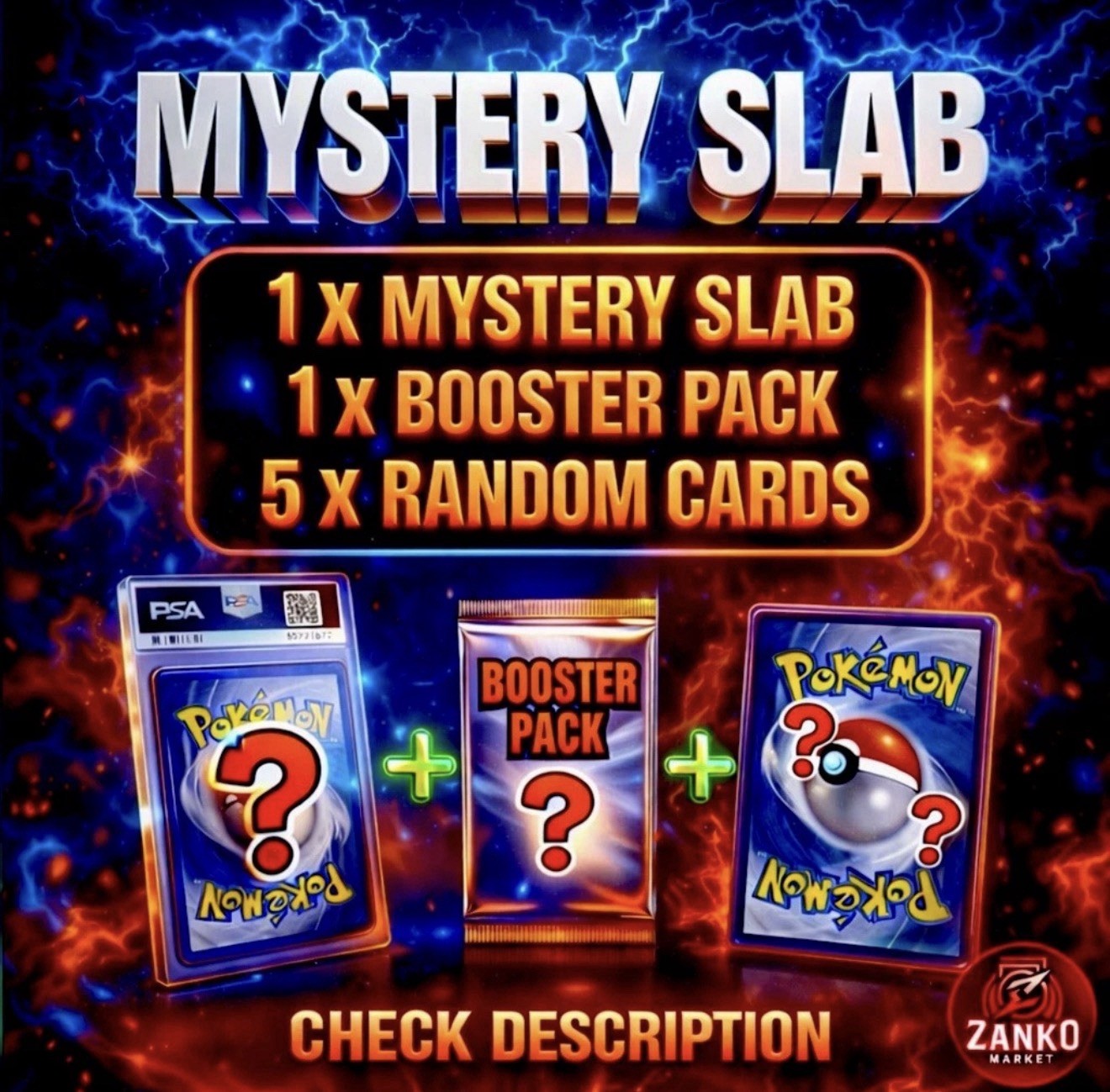 👉Mystery Pokemon Graded Card Slab - Random - PSA 9 Charizard + Booster Pack 🔥